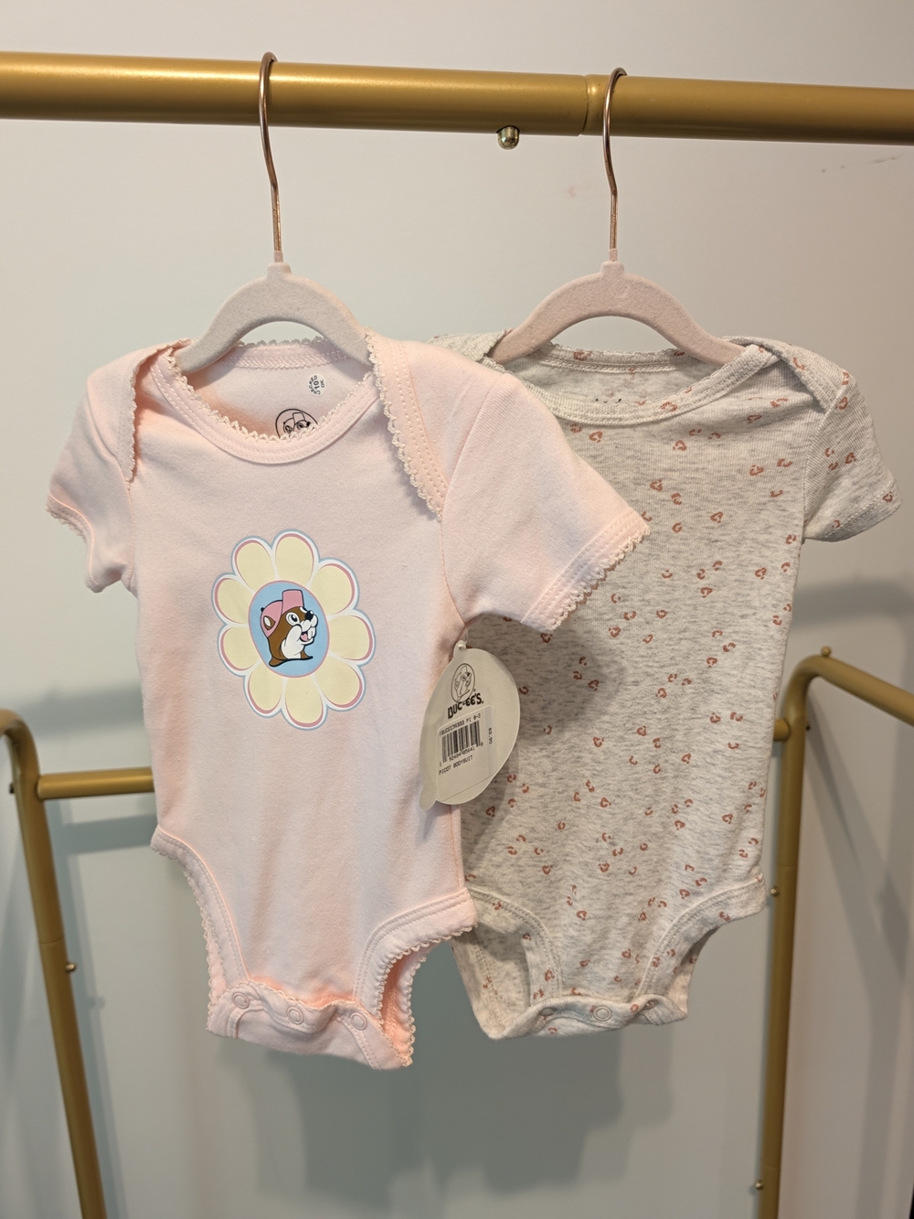 Unbranded Pink Daisy Graphic Baby One-Piece - 2-Pack
